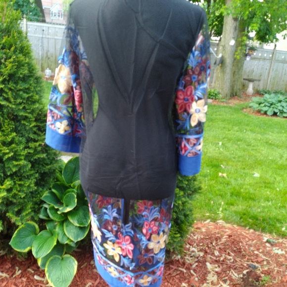 So Sheer Royal Blue Open Front Leisure Robe STUNNING 💗 - Picture 5 of 9